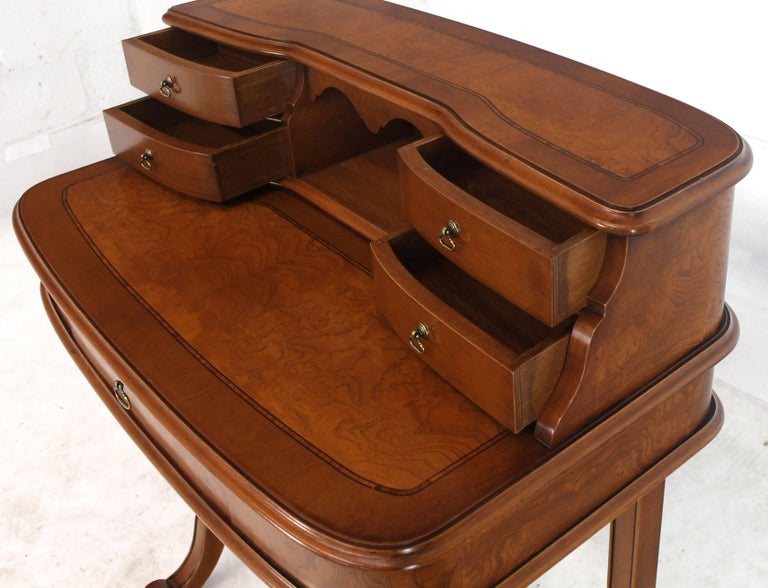 Italian Small Burl Wood Ladies Desk with Chair at 1stDibs | small ...
