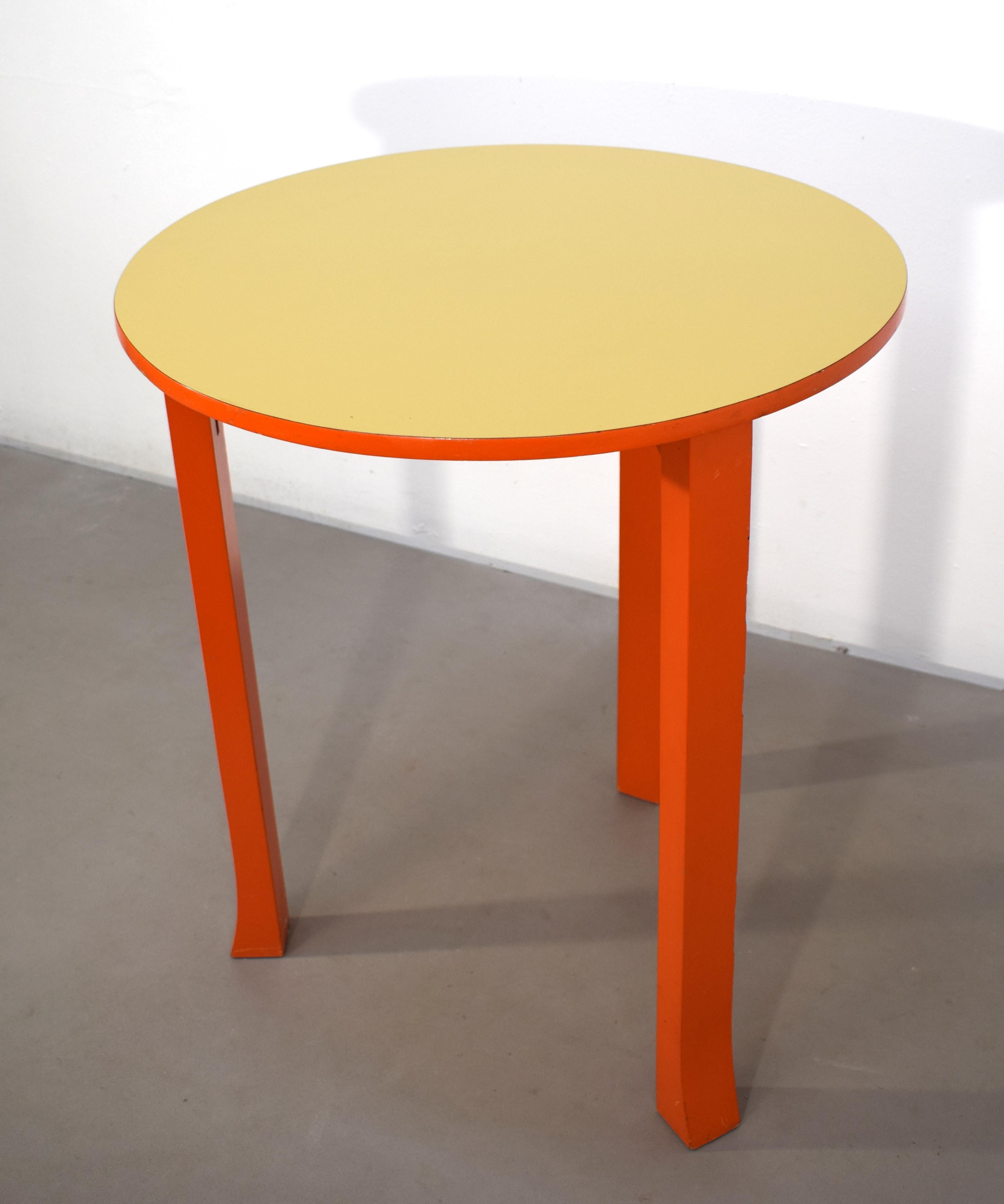 Wood Italian side table, lacquered wood, 1960s For Sale