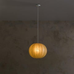 Italian Small Round Cocoon Pendant, 1960s