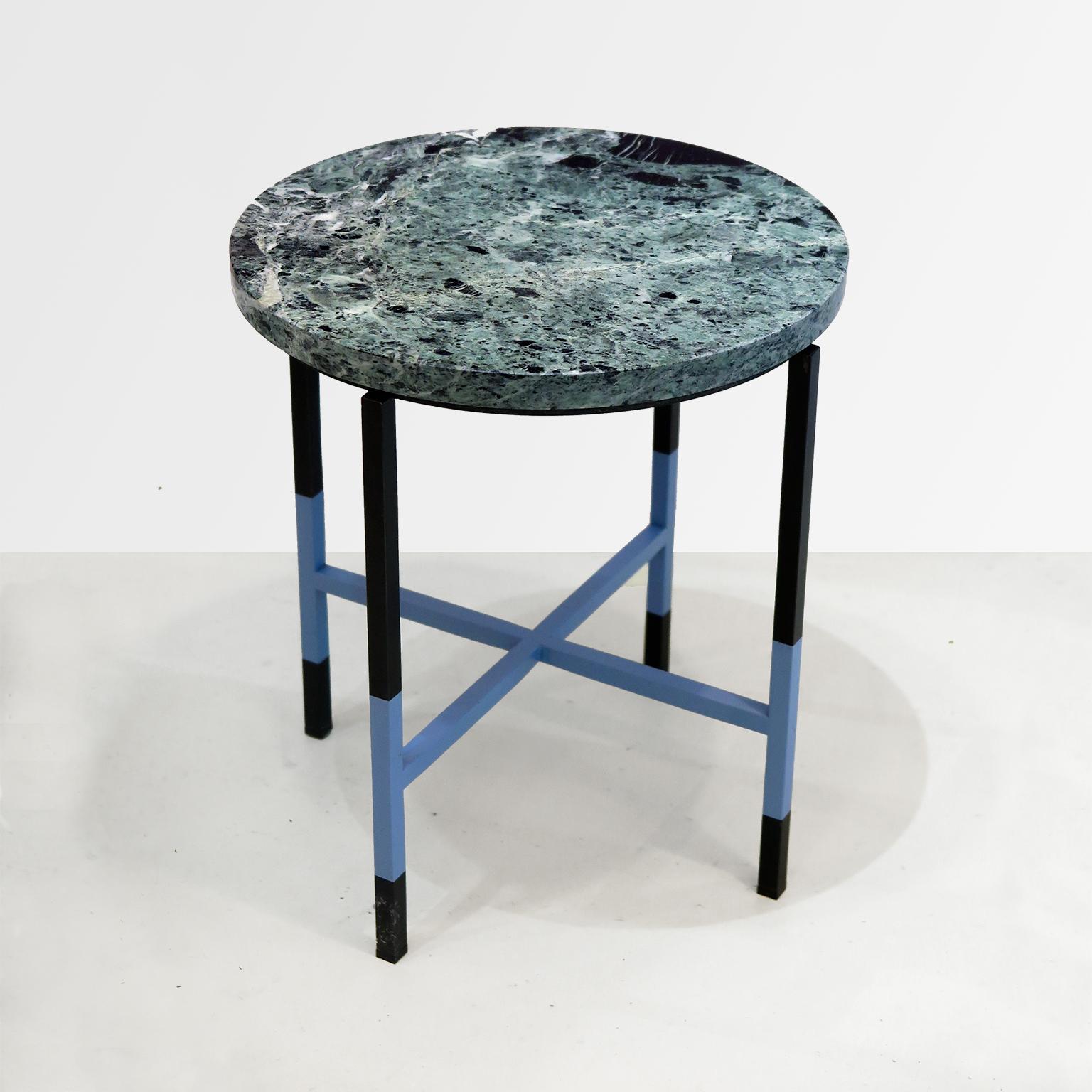 Unique small table with marble top and painted iron base, Italy, 2017.
The table is signed and numbered.