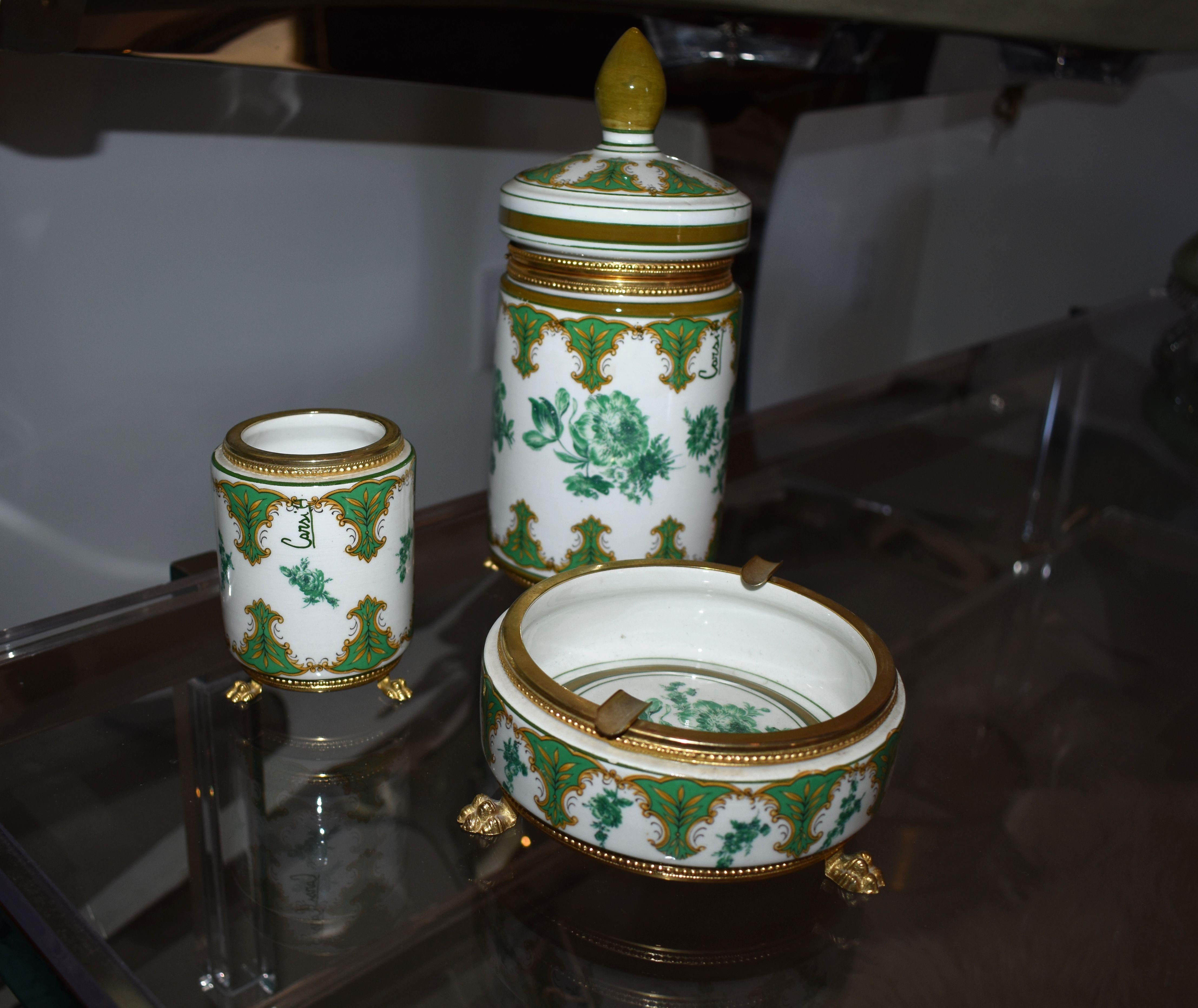 Italian Smoking Set by Corsi a Designed Specially for J.B. Hirsch Co In Good Condition For Sale In Cathedral City, CA
