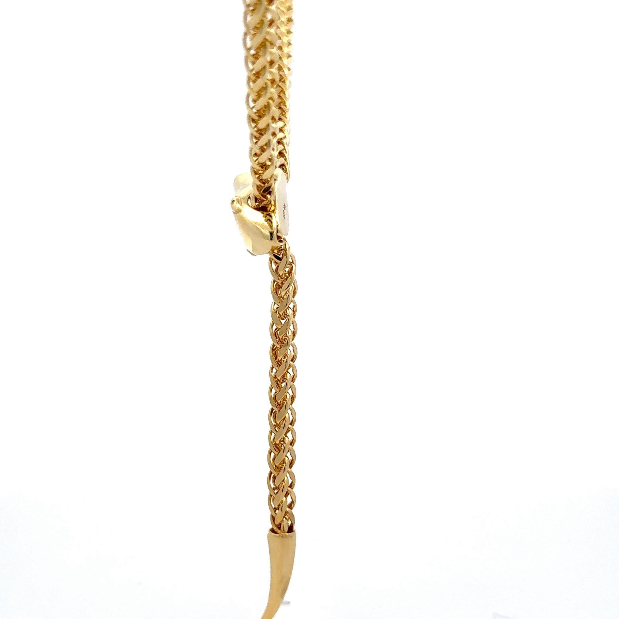 Italian Snake Motif Adjustable Lariat Necklace 14 Karat Yellow Gold 15 Grams For Sale 4