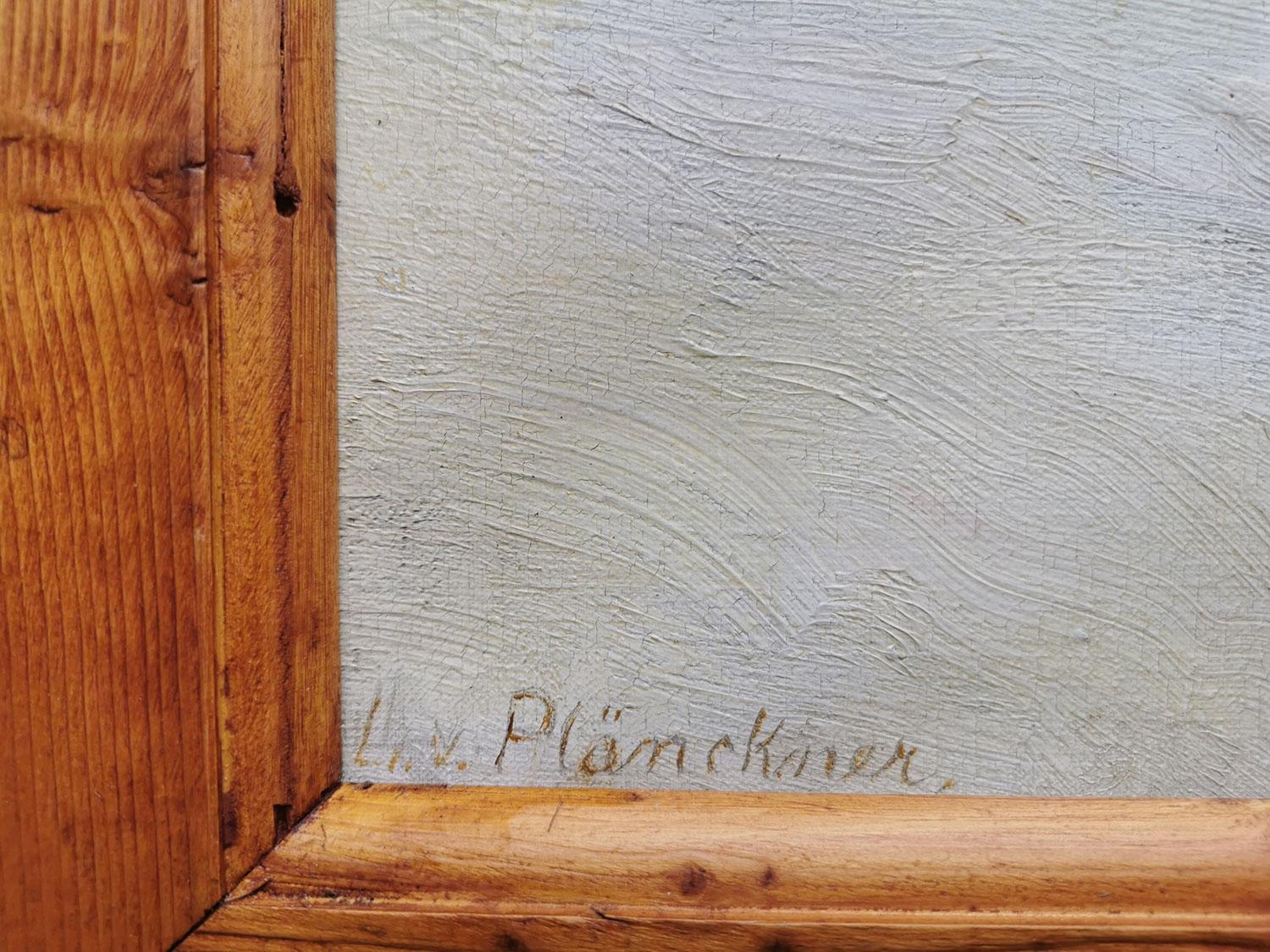 Tableau de paysage enneigé italien - Lonny von Plänckner (1863-1925)

Mesures : 50 x 65 cm - sans cadre
68 x 79 cm - avec cadre
début des années 1900
Peinture à l'huile sur toile, signée en bas à gauche.

Vue hivernale de la Valbelluna, dans