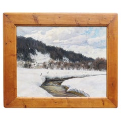 Italian Snowy Landscape Painting - Lonny Von Plänckner