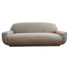 Italian natural bouclé Sofa - Att. Adriano Piazzesi - 70s 