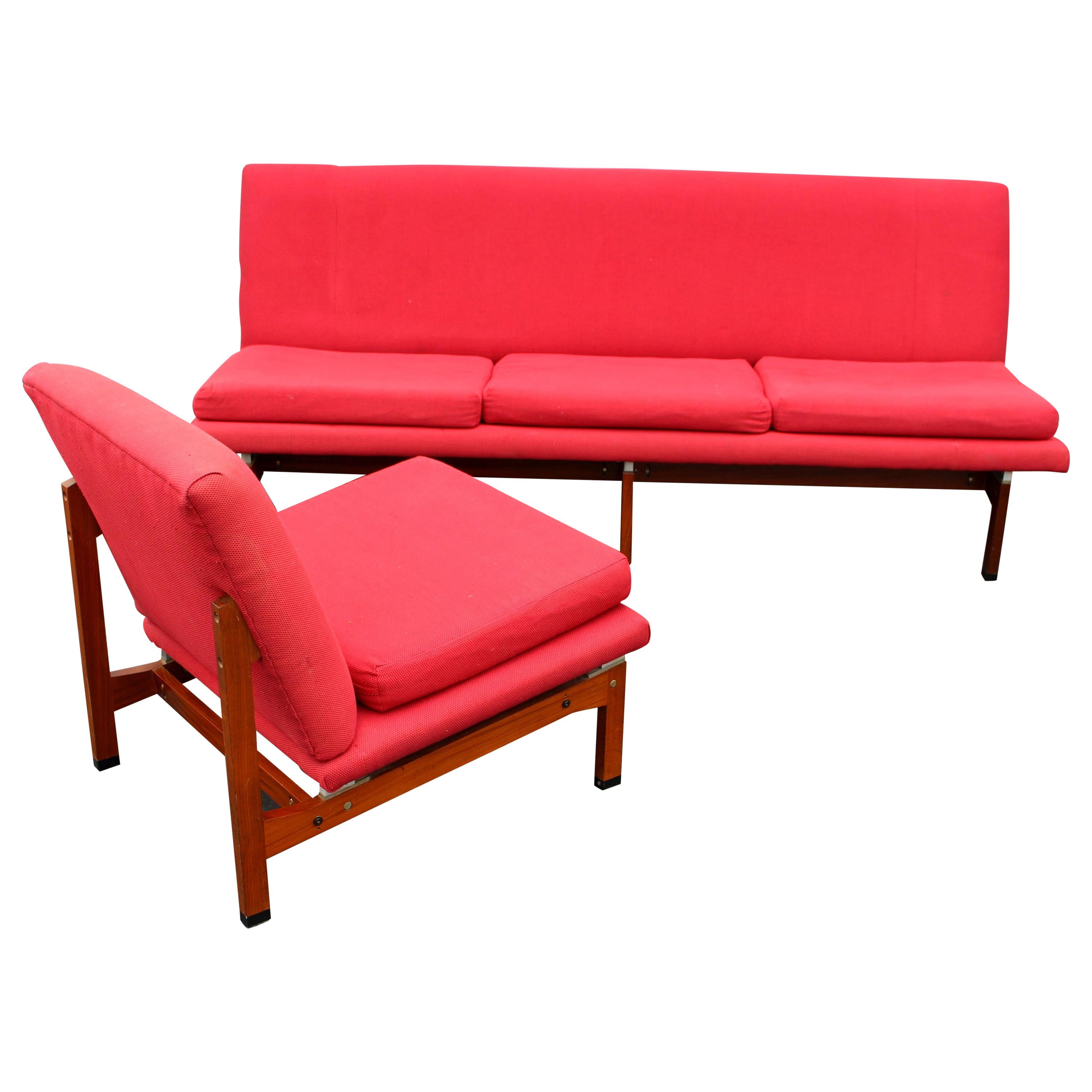 Italian Sofa and the Chair by Ico Parisi for Mim Roma