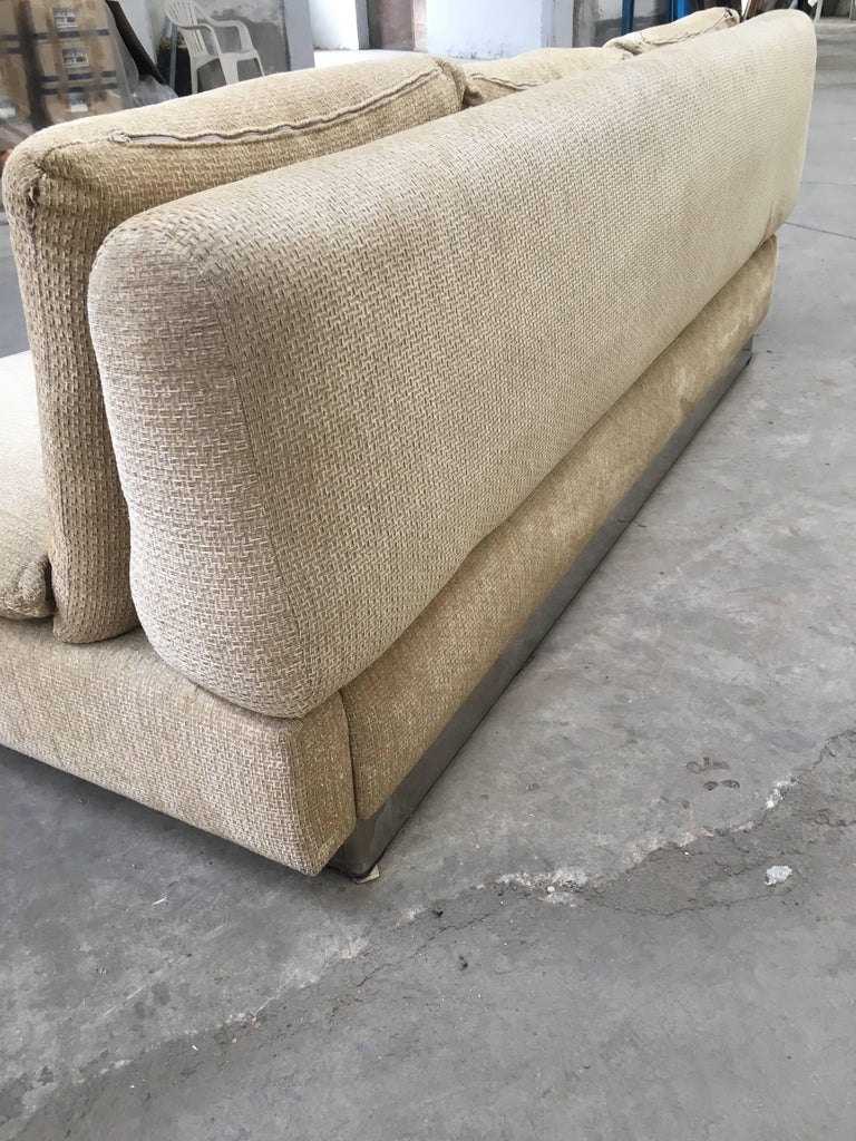 Italian Sofa Bed by Saporiti with Original Fabric from 1970s For Sale