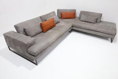 Italian Sofa by Gamma, The Sunset Sofa in Leather, Designed by Gabriele Ghetti
