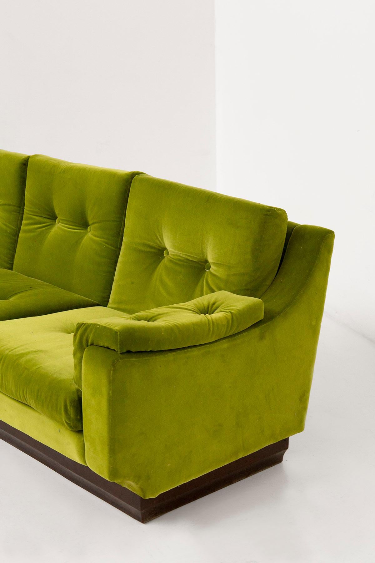 grünes samt sofa