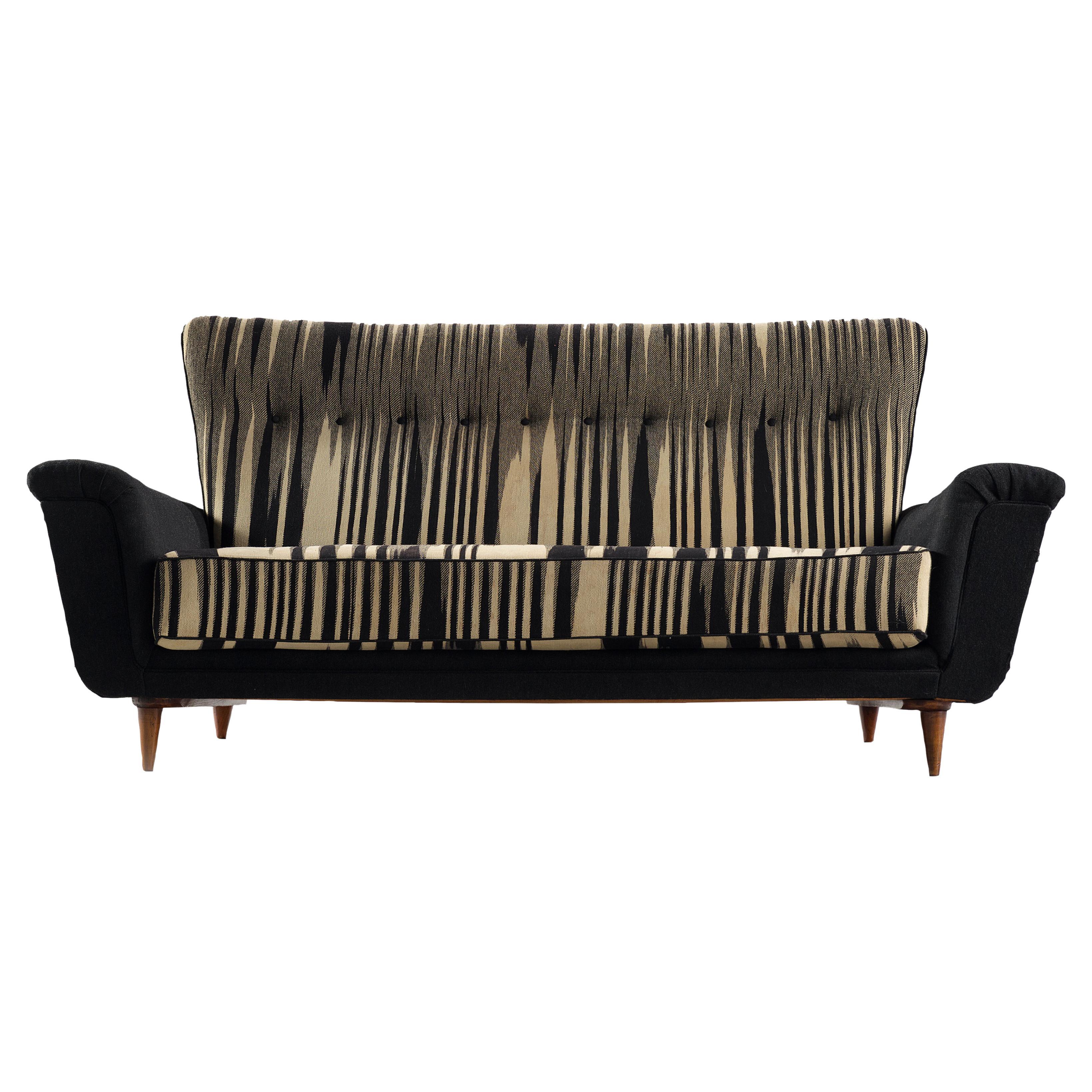 Theo Ruth for Artifort Sofa in Original Striped Upholstery For Sale