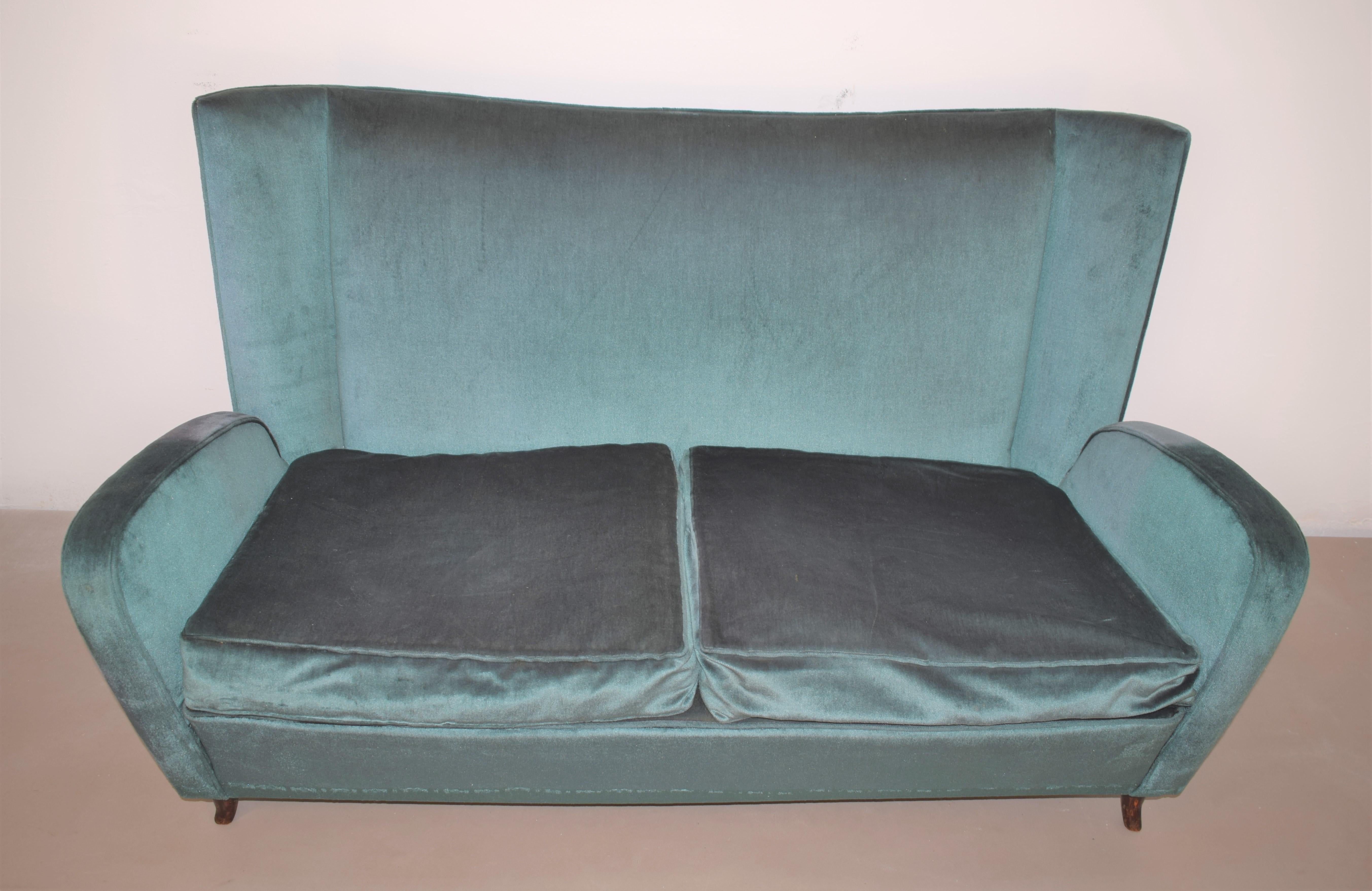 Italienisches Sofa Mod. Bristol von Paolo Buffa, 1950er Jahre (Italian) im Angebot