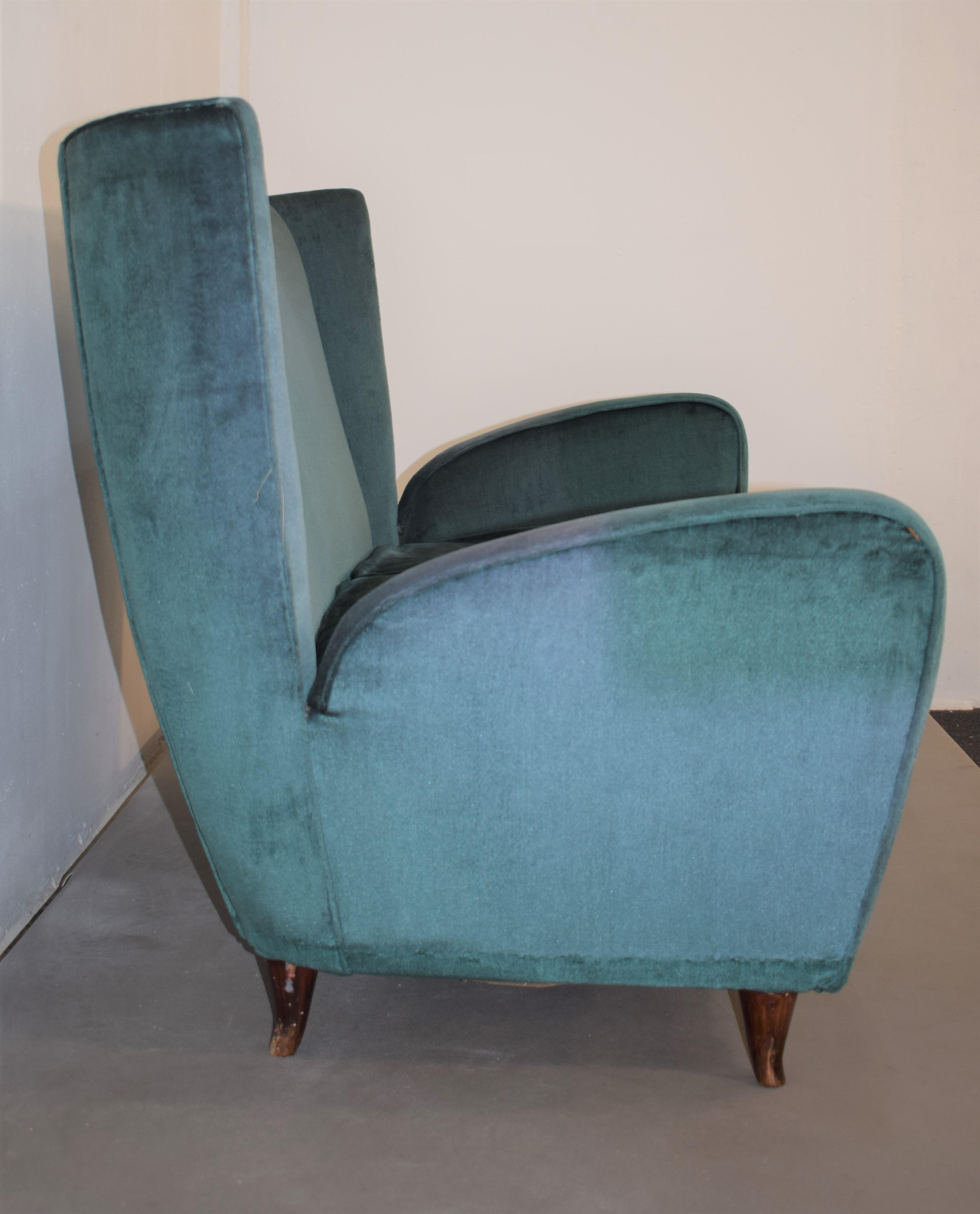 Italienisches Sofa Mod. Bristol von Paolo Buffa, 1950er Jahre (Mid-20th Century) im Angebot
