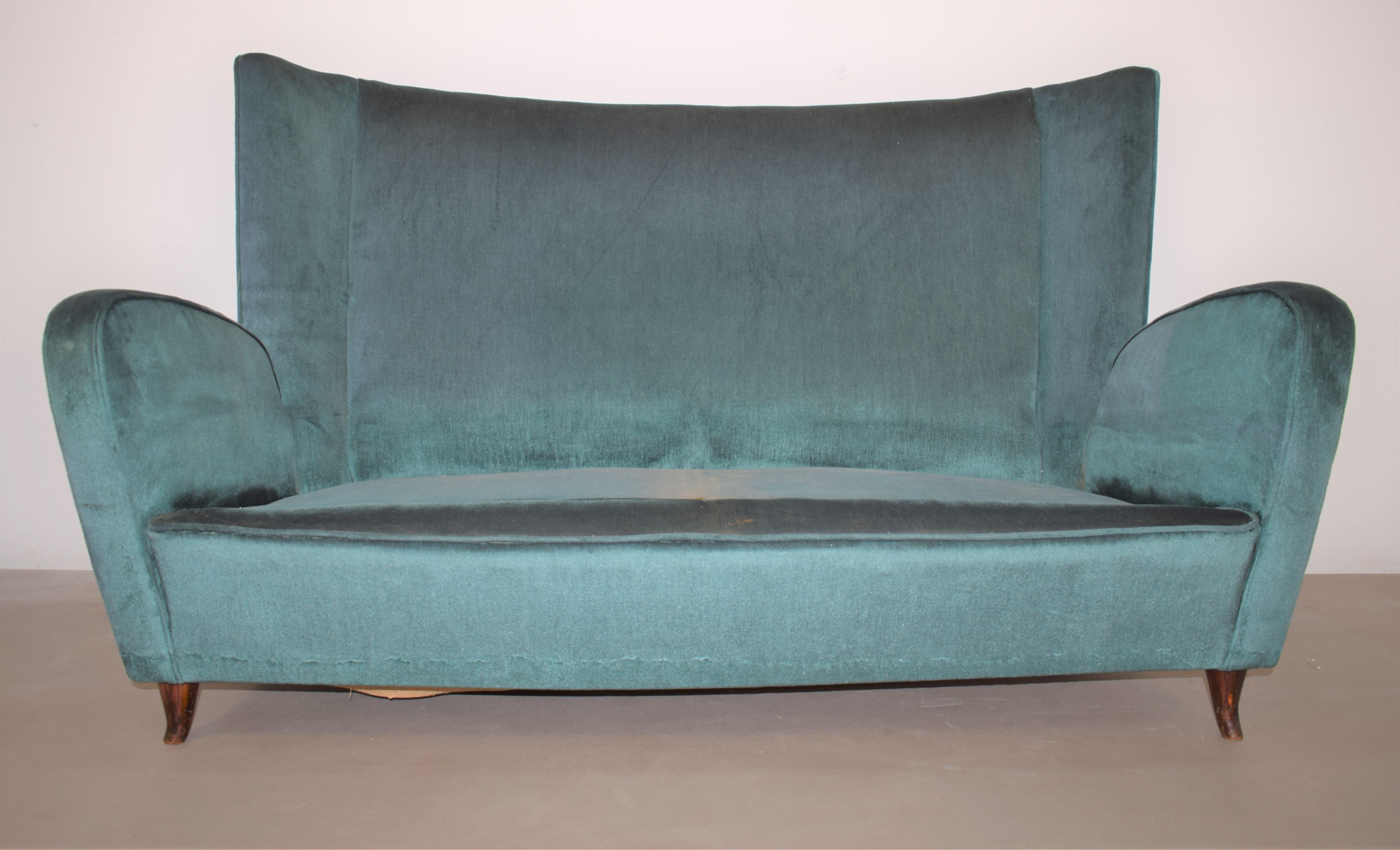 Italienisches Sofa Mod. Bristol von Paolo Buffa, 1950er Jahre im Angebot 1