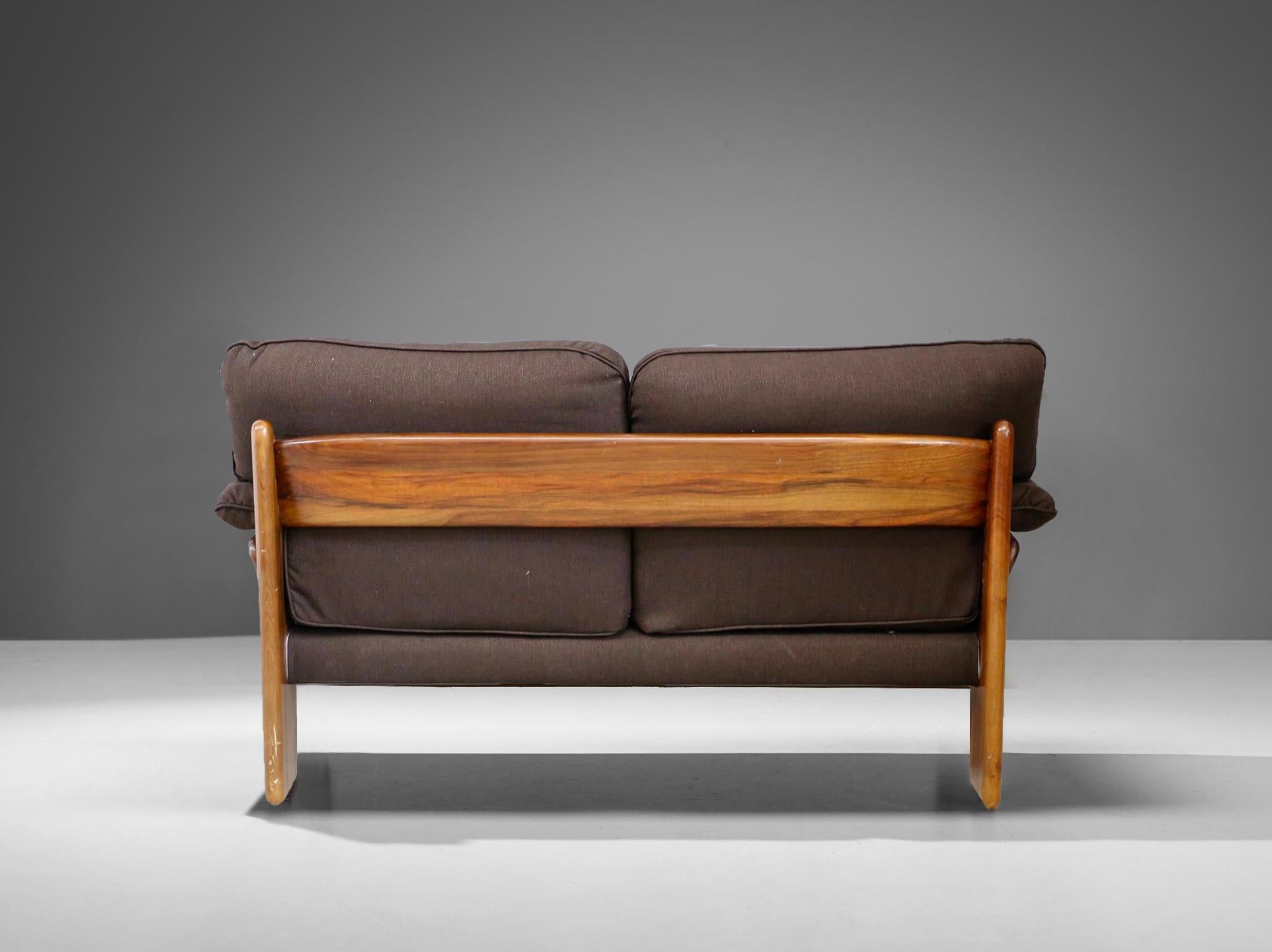 Italian Sofa Sapporo for Mobil Girgi in brown fabric im Zustand „Gut“ im Angebot in Milano, IT