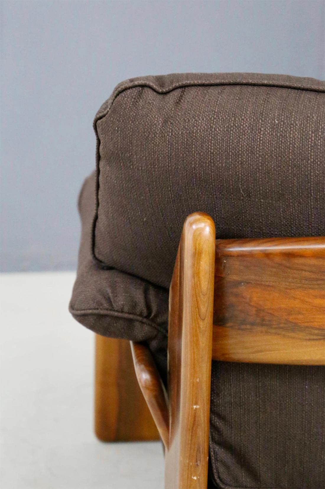Italian Sofa Sapporo for Mobil Girgi in brown fabric im Angebot 3