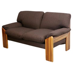 Italian Sofa Sapporo for Mobil Girgi in brown fabric
