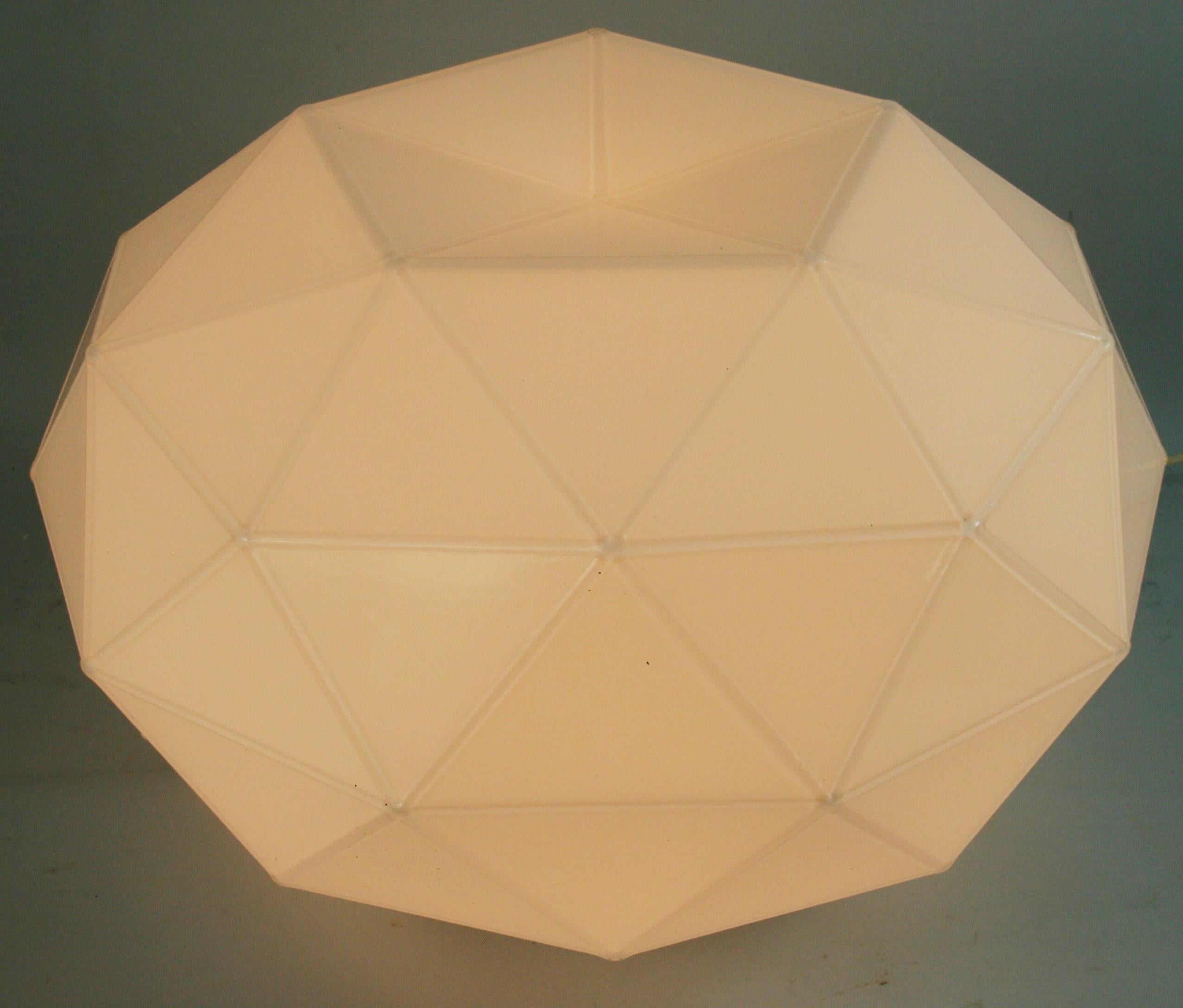Italian Soffione Polyhedron Flushmount Designed by M.DeLucchi for Artemide In Good Condition For Sale In Douglas Manor, NY