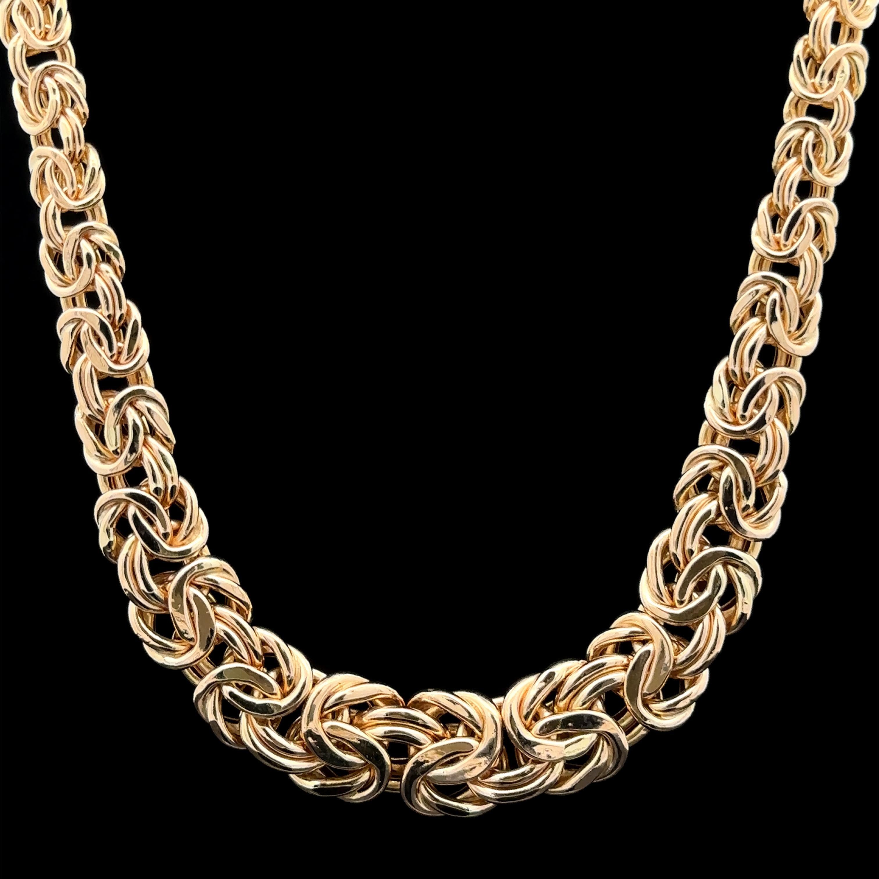 Italian Solid 14k Yellow Gold 17.5