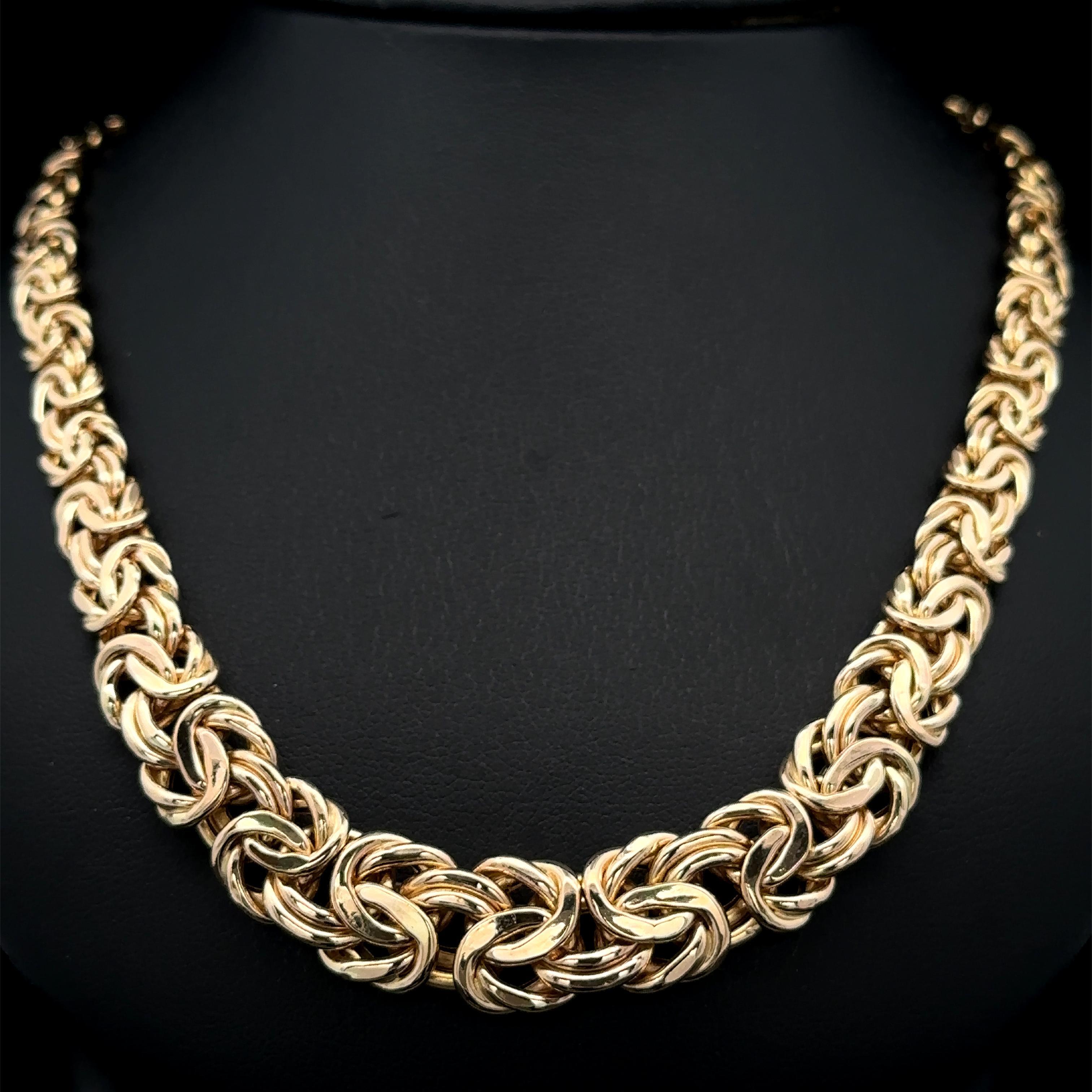 Italian Solid 14k Yellow Gold 17.5