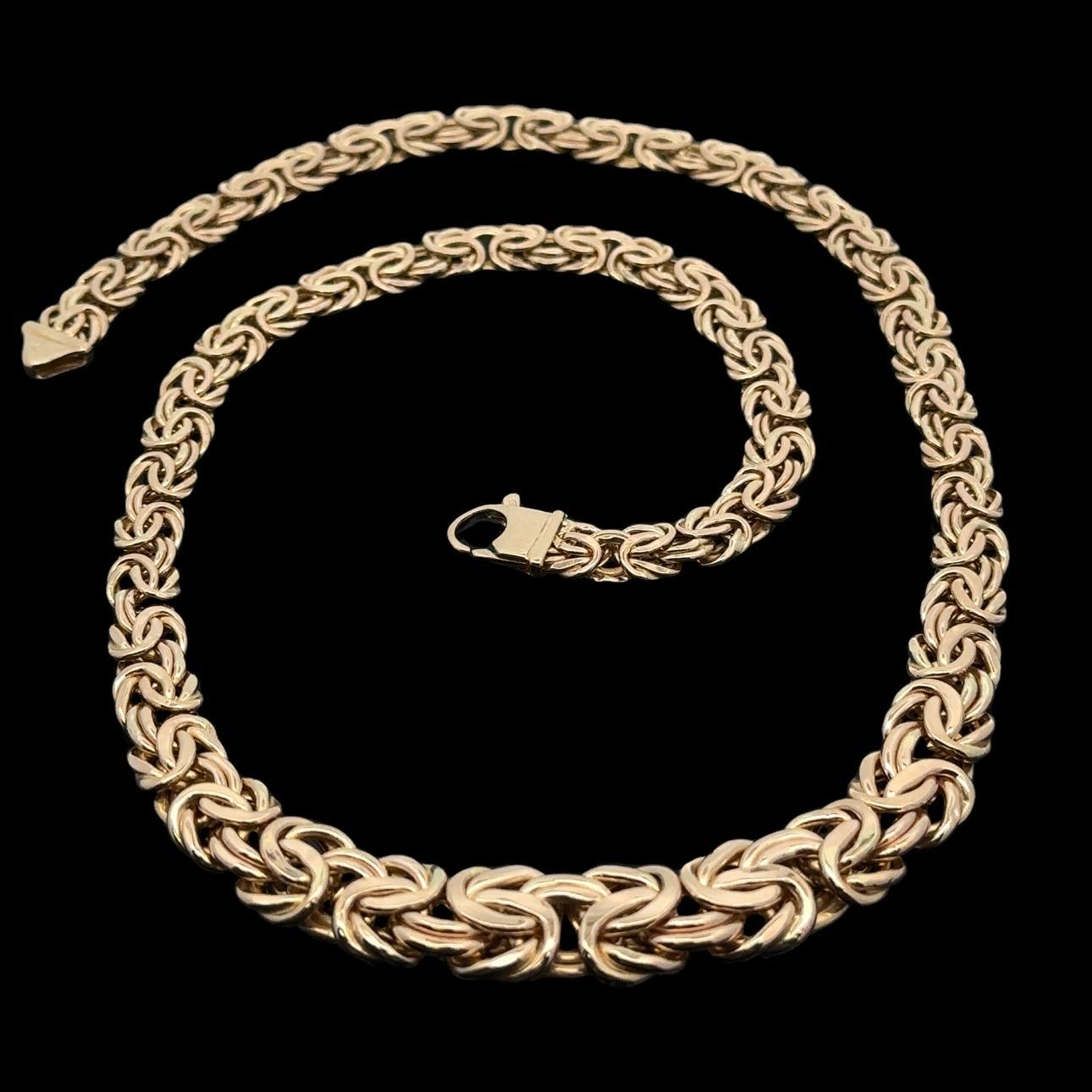 Italian Solid 14k Yellow Gold 17.5