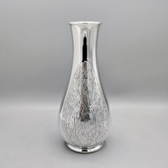 Italian Solid 800 silver engraved vase