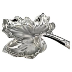 Italian Solid 800 Silver leaf-shaped basket