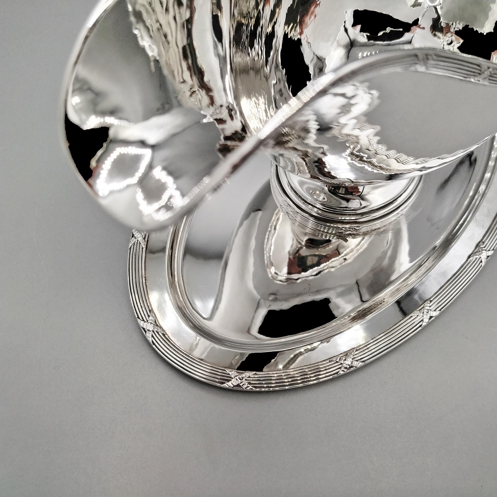 Italienisch Massiv 800 Silber Louis XVI Stile Sauciere mit Souce Löffel im Angebot 3