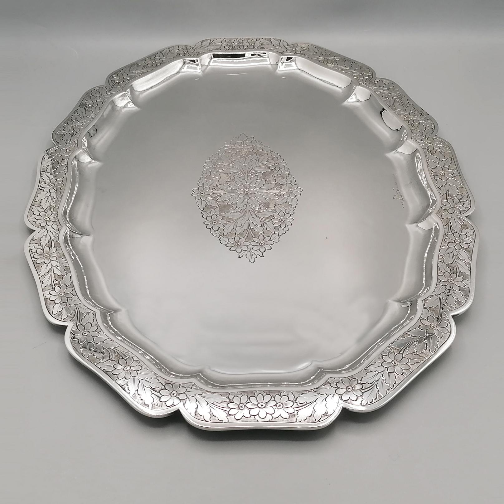 Bandeja de plata 800 maciza italiana en venta 2