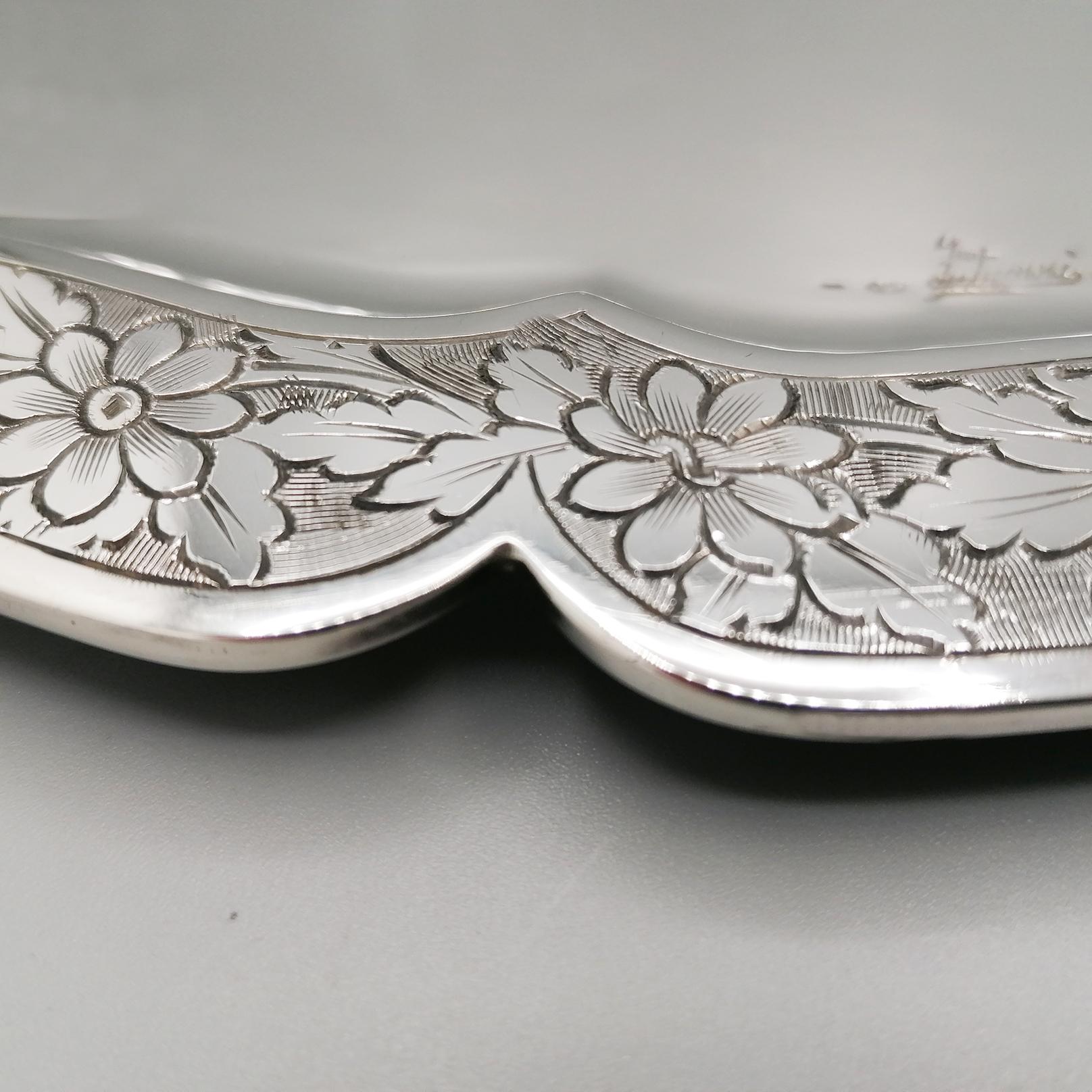 Bandeja de plata 800 maciza italiana en venta 4