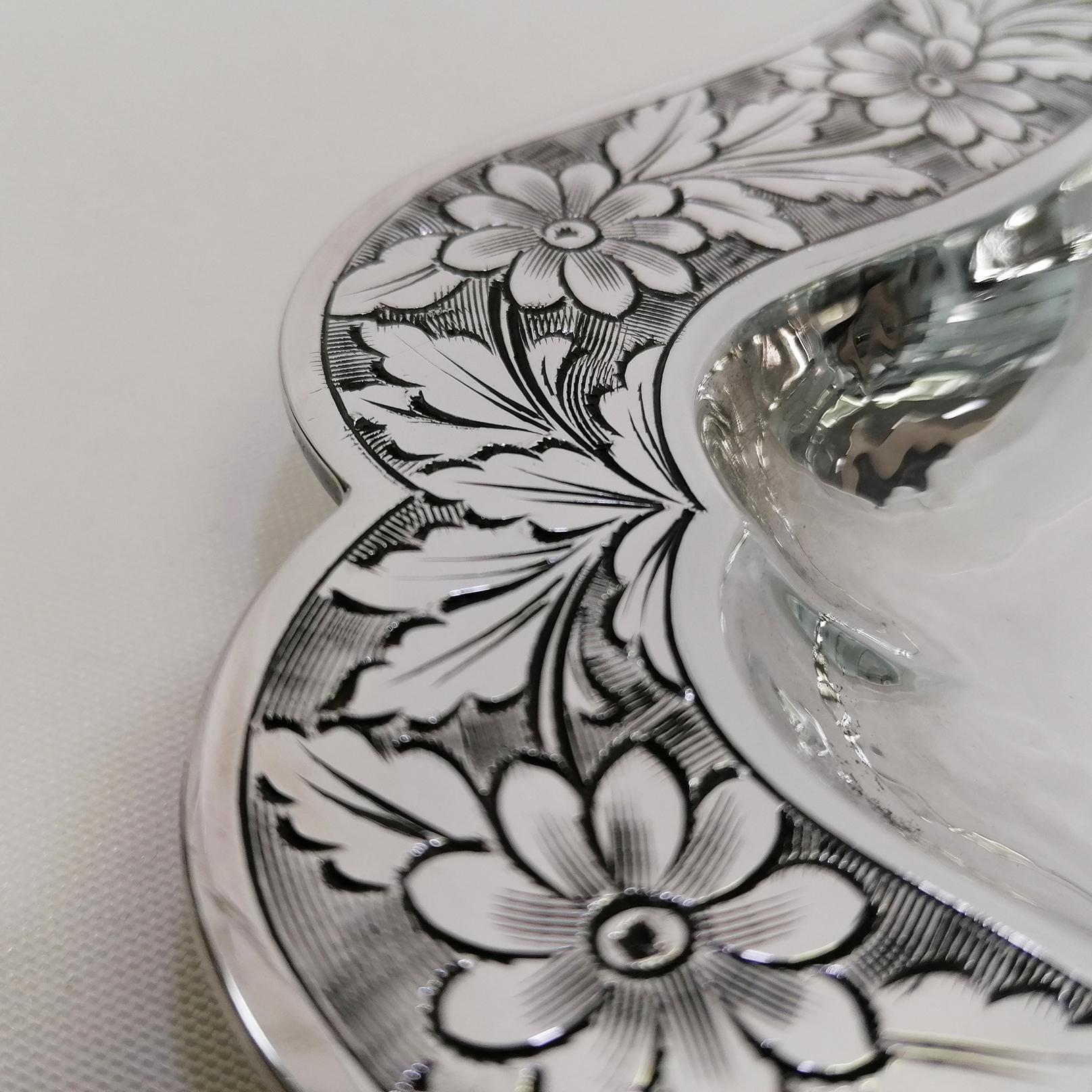 Bandeja de plata 800 maciza italiana en venta 5