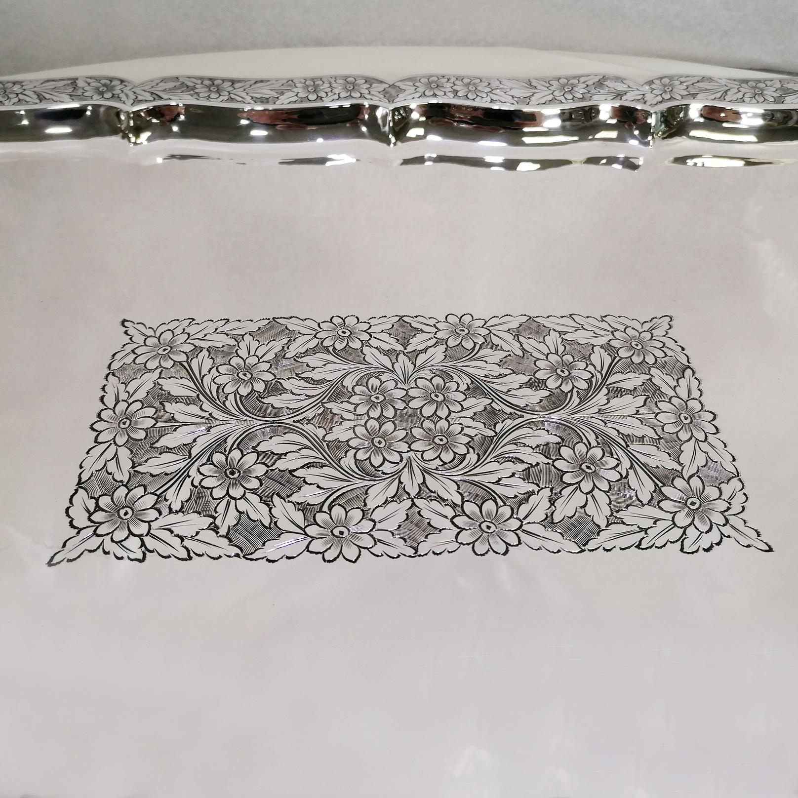 Bandeja de plata 800 maciza italiana Italian en venta