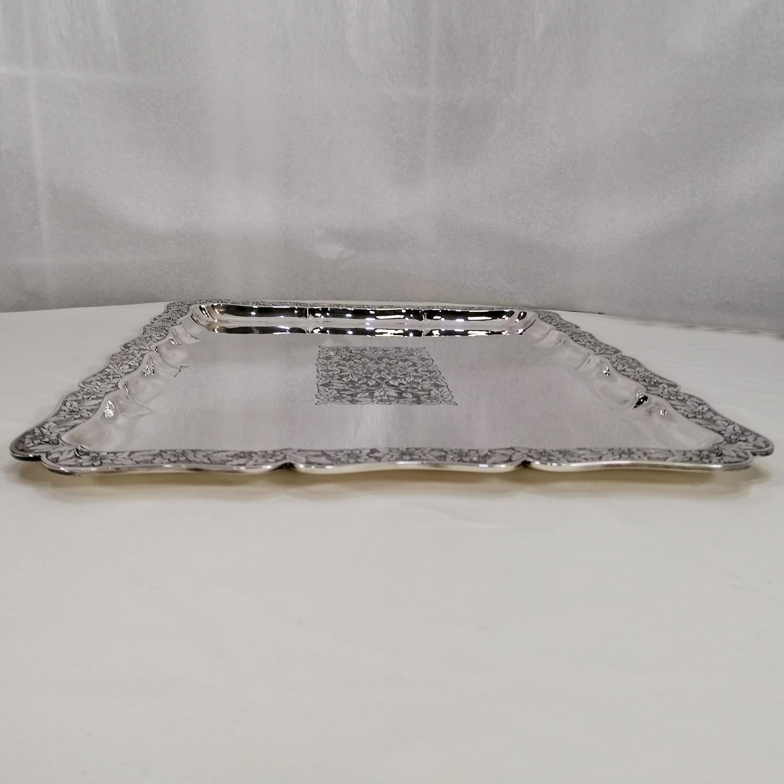 Bandeja de plata 800 maciza italiana en venta 1
