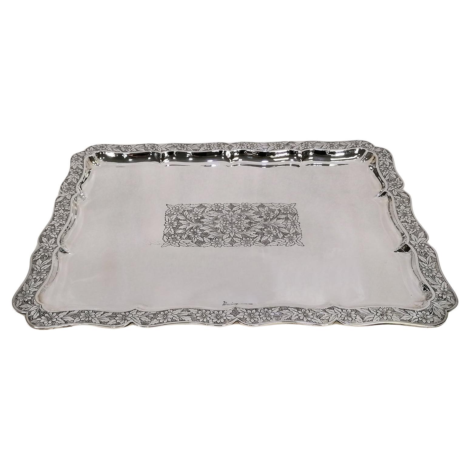 Bandeja de plata 800 maciza italiana