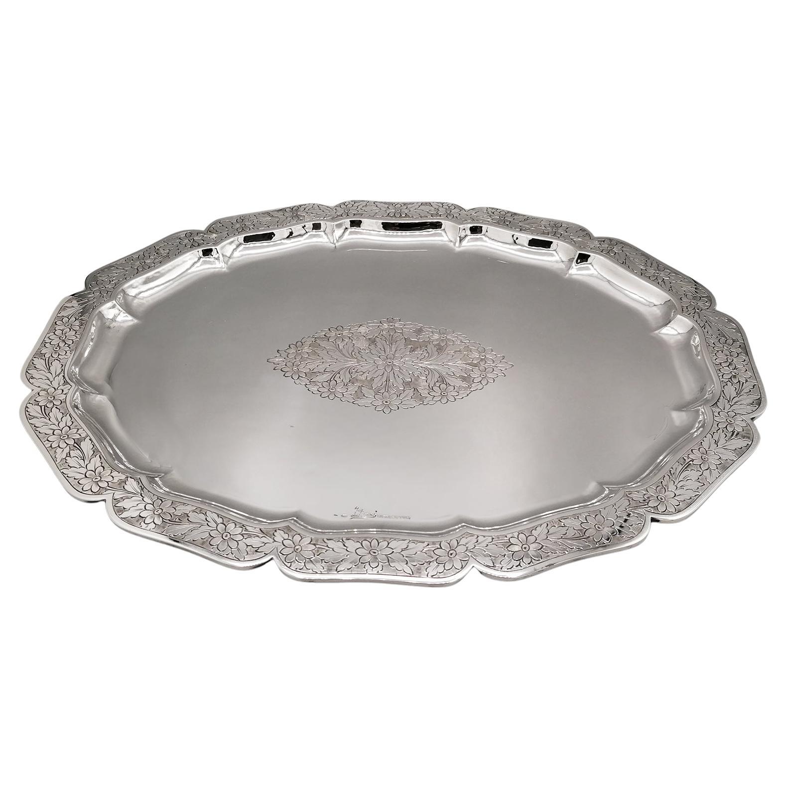 Bandeja de plata 800 maciza italiana