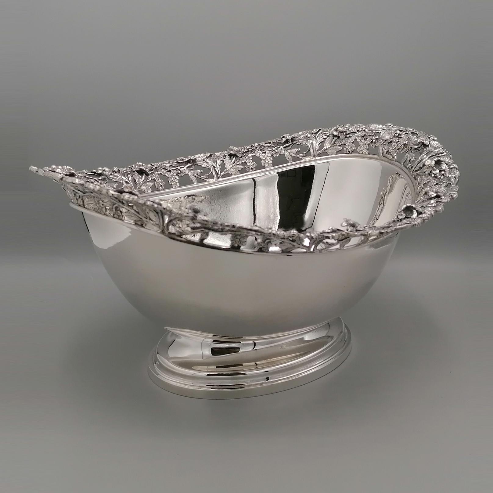 Other Italian Solid 800n Silver Oval Centrepiece  - Jatte For Sale