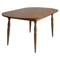 Italian solid beech dining table by Isa Bergamo 1960s