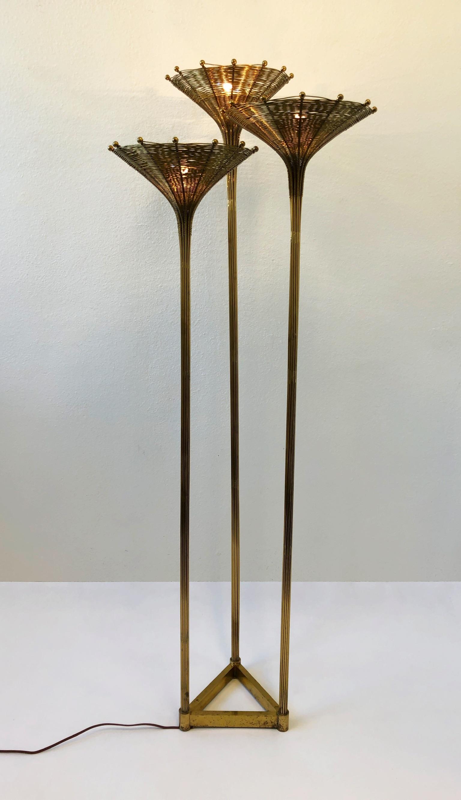 Italian Solid Brass Floor Lamp by Nucci Valsecchi 3