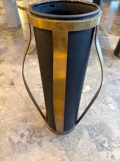 Italian Solid Bronze and Metal Umbrella Stand, 1970s