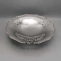 Italian Solid Silver Centerpiece Baroque revival style on feet