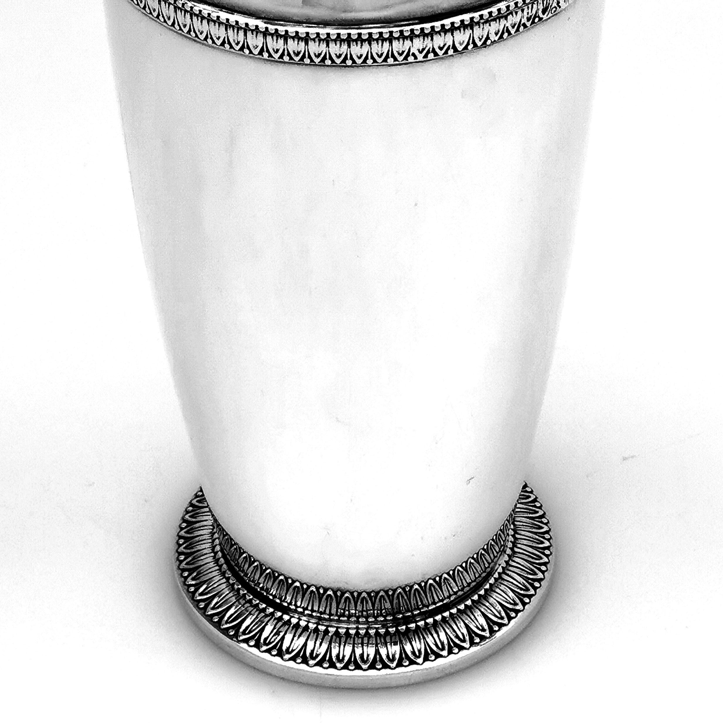 Italian Solid Silver Cocktail Shaker, circa 1960 3