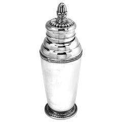 Italian Solid Silver Cocktail Shaker, circa 1960