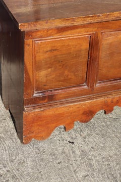 Italian Solid Walnut Wood Blanket Chest