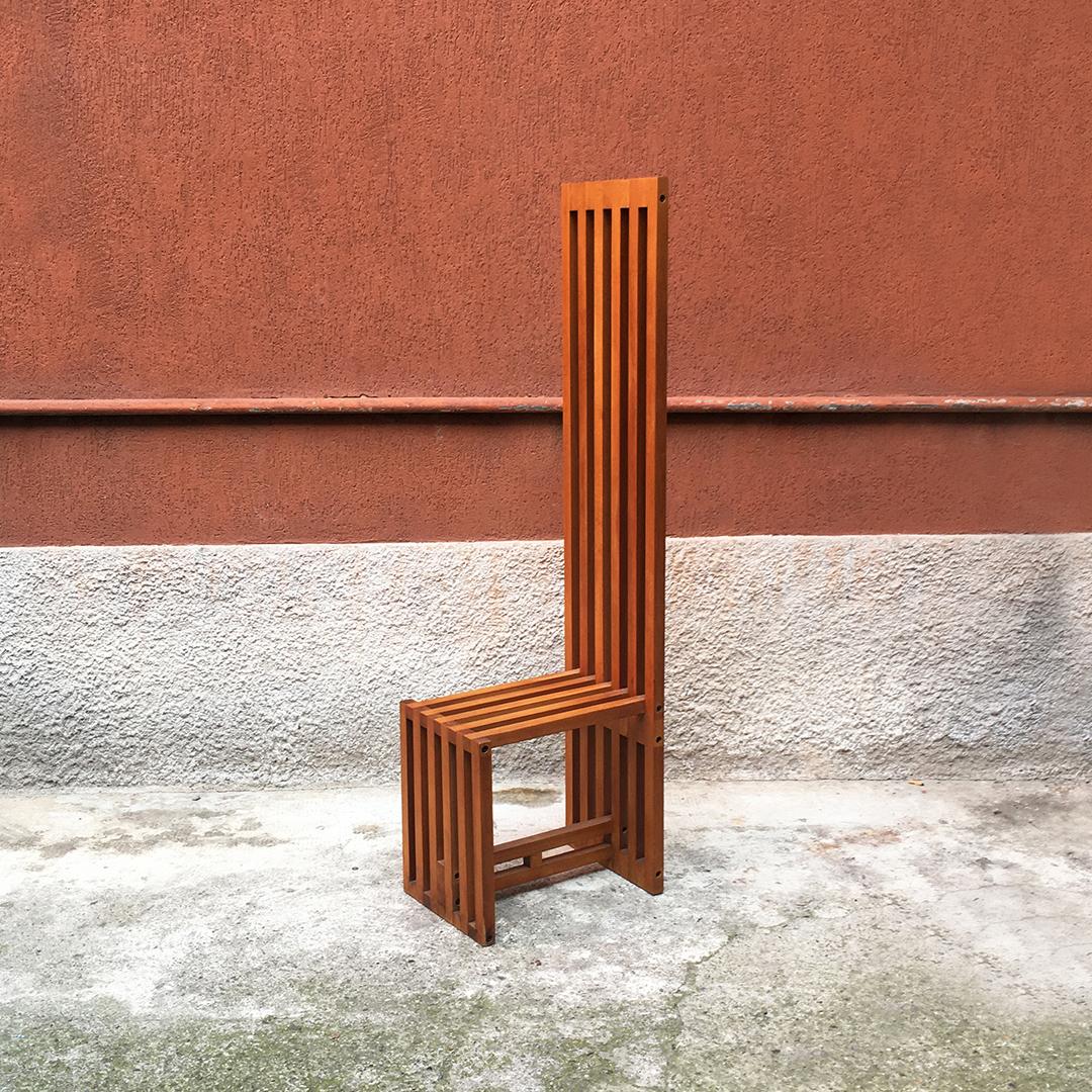 Italian solid wood chair mod Ara by Lella and Massimo Vignelli for Driade, 1974
Solid wood chair mod. Ara with particular very high backrest.
Drawing by Lella and Massimo Vignelli and produced by Driade, 1974
very good condition and completely