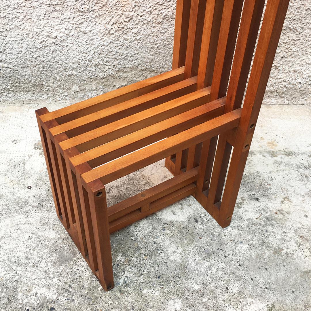 Late 20th Century Italian Solid Wood Chair Mod Ara by Lella and Massimo Vignelli for Driade, 1974