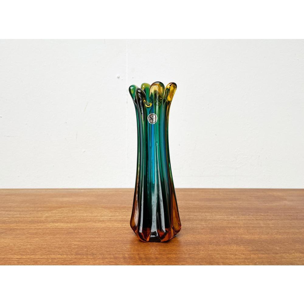 Italian Sommerso Murano Glass Vase attributed to Flavio Poli for Seguso, 1970s For Sale 6