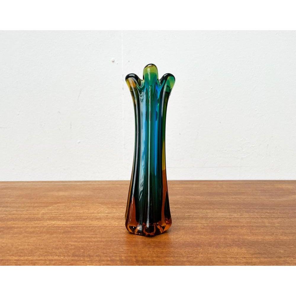 Italian Sommerso Murano Glass Vase attributed to Flavio Poli for Seguso, 1970s For Sale 7