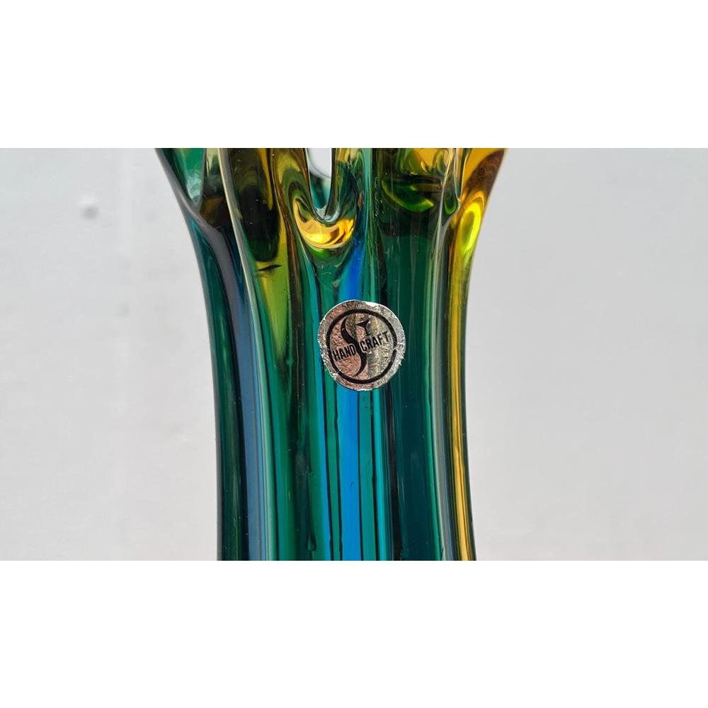 Italian Sommerso Murano Glass Vase attributed to Flavio Poli for Seguso, 1970s For Sale 8