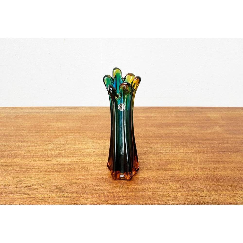Italian Sommerso Murano Glass Vase attributed to Flavio Poli for Seguso, 1970s In Excellent Condition For Sale In Hamburg, DE