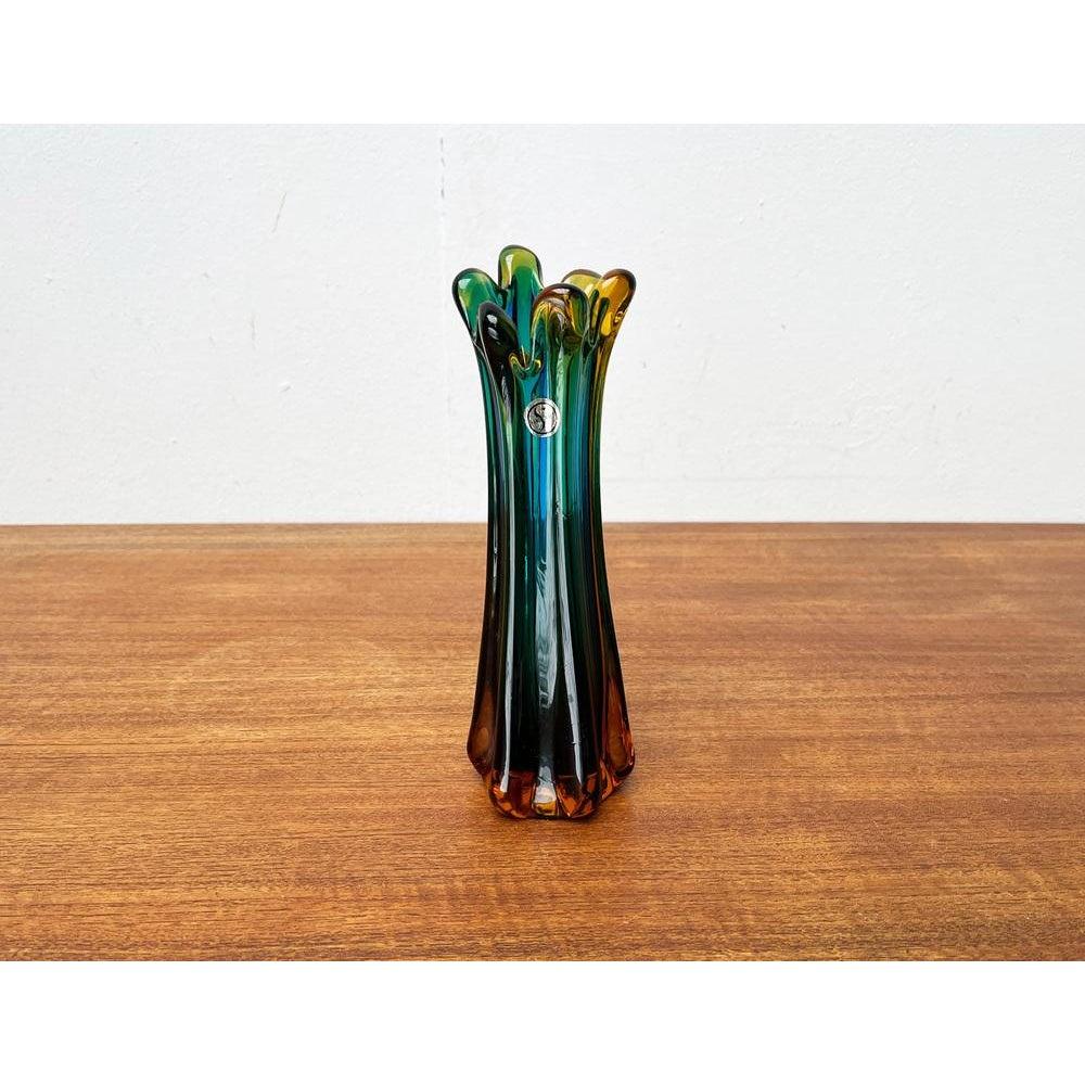 Italian Sommerso Murano Glass Vase attributed to Flavio Poli for Seguso, 1970s For Sale 3