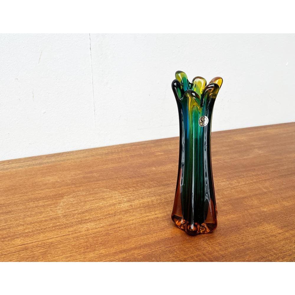Italian Sommerso Murano Glass Vase attributed to Flavio Poli for Seguso, 1970s For Sale 4